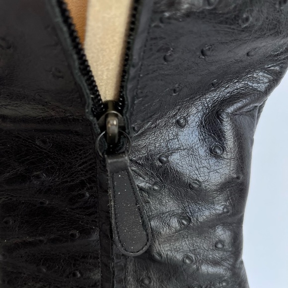 Giuseppe Zanotti Genuine Ostrich Boots -Silver heel - Black - Picture 9 of 17